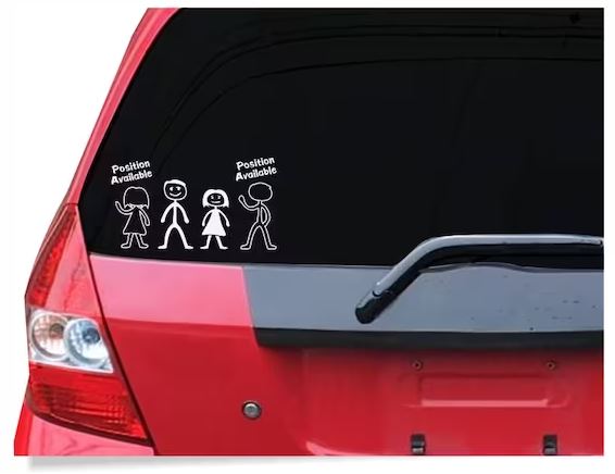 Swinger couple family car decal