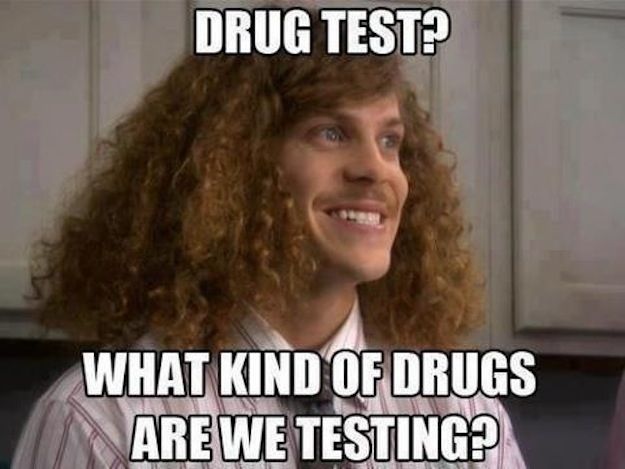 Drug testing funny meme